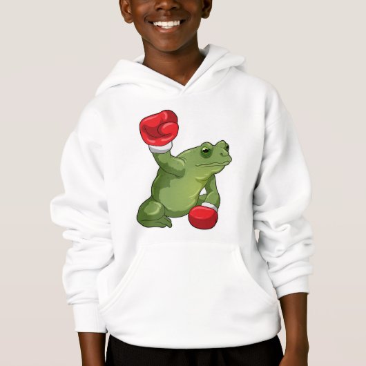 Frog Boxer Boxing Gloves Hoodie (Vorderseite)