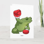 Frog Boxer Boxing Gloves Karte (Rückseite)
