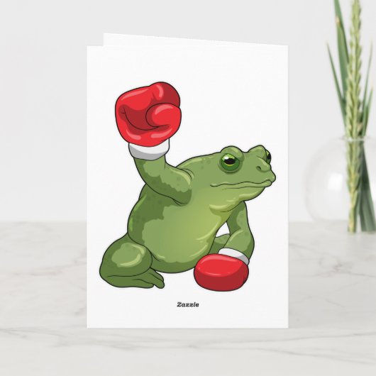 Frog Boxer Boxing Gloves Karte (Rückseite)
