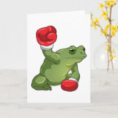 Frog Boxer Boxing Gloves Karte (Gelbe Blume)