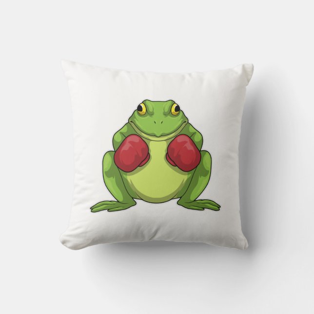 Frog Boxer Boxing Gloves Kissen (Vorderseite)