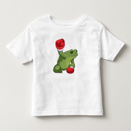 Frog Boxer Boxing Gloves Kleinkind T-shirt (Vorderseite)