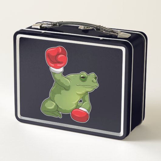 Frog Boxer Boxing Gloves Metall Brotdose (Rückseite)