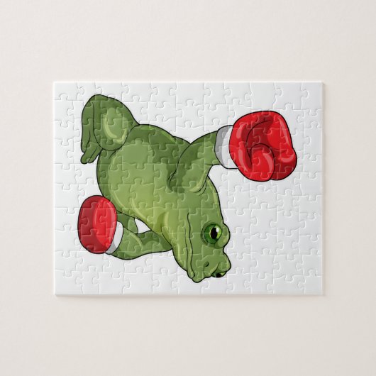 Frog Boxer Boxing Gloves Puzzle (Horizontal)