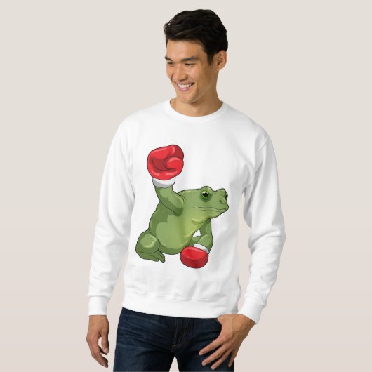 Frog Boxer Boxing Gloves Sweatshirt (Vorne ganz)