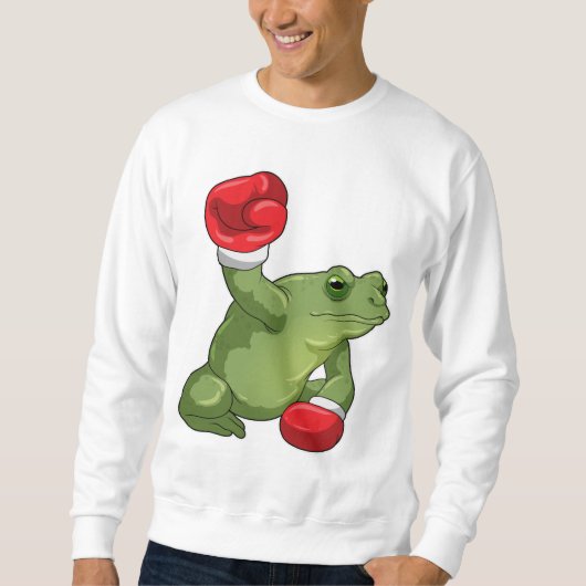 Frog Boxer Boxing Gloves Sweatshirt (Vorderseite)