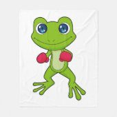 Frog Boxing Boxer Boxhandschuhe Fleecedecke (Vorderseite)
