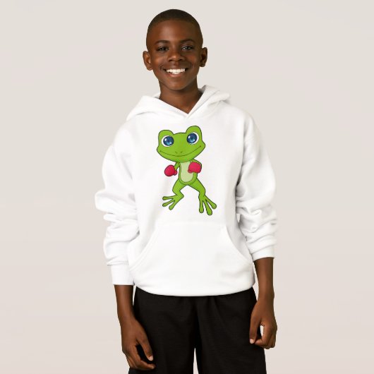 Frog Boxing Boxer Boxhandschuhe Hoodie (Vorne ganz)