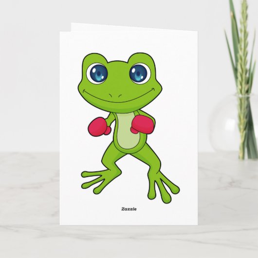 Frog Boxing Boxer Boxhandschuhe Karte (Rückseite)