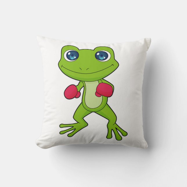 Frog Boxing Boxer Boxhandschuhe Kissen (Vorderseite)