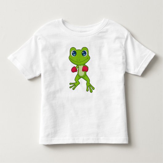 Frog Boxing Boxer Boxhandschuhe Kleinkind T-shirt (Vorderseite)