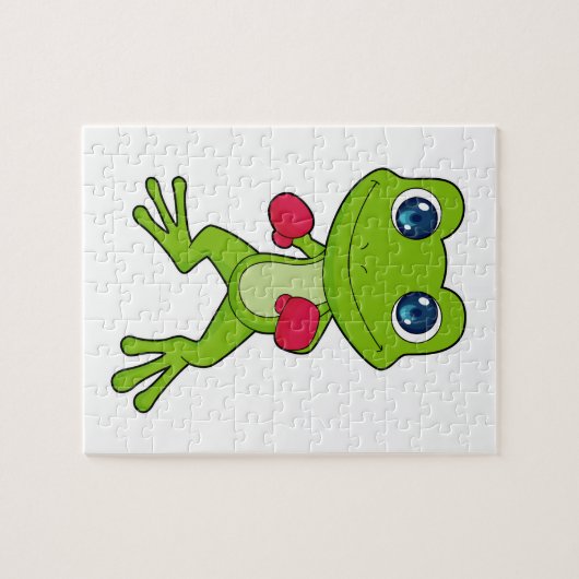 Frog Boxing Boxer Boxhandschuhe Puzzle (Horizontal)