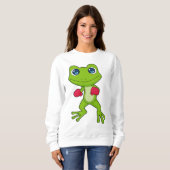 Frog Boxing Boxer Boxhandschuhe Sweatshirt (Vorne ganz)