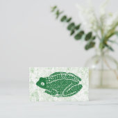 Frog Business Cards - Grüner Frosch Visitenkarte (Stehend Vorderseite)