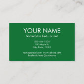 Frog Business Cards - Grüner Frosch Visitenkarte (Rückseite)