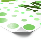Frog Cartoon Baby Foto Green Dots Muster (Ecke)