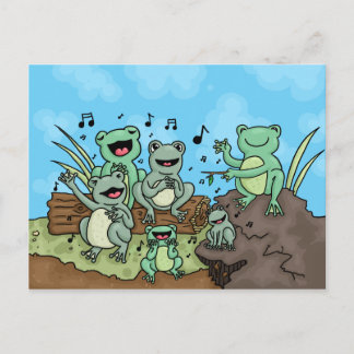Frog Chorus Postkarte