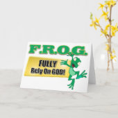 FROG CHRISTLICH ACRONYM SETZT SICH VOLL AUF GOTT KARTE (Gelbe Blume)