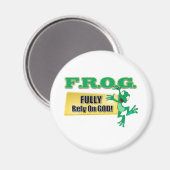 FROG CHRISTLICH ACRONYM SETZT SICH VOLL AUF GOTT MAGNET (Vorderseite/Rückseite)