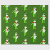 Frog Christmas Holiday Geschenkpapier (Flach)