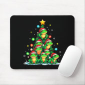 Frog Christmas Tree Funny Hopper Holiday Cute Frog Mousepad (Mit Mouse)