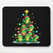 Frog Christmas Tree Funny Hopper Holiday Cute Frog Mousepad (Vorne)