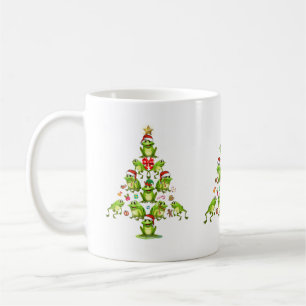 Frog Christmas Tree Geschenk Funny Christmas Frog  Kaffeetasse
