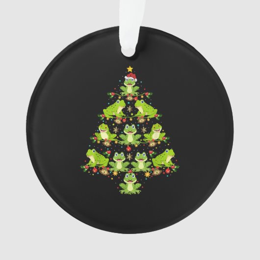 Frog Christmas Tree Gift Funny Christmas Frog Ornament (Vorderseite)
