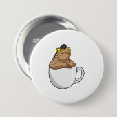 Frog Coffee Coffee Bean Button (Vorne & Hinten)