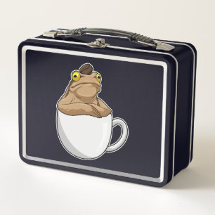 Frog Coffee Coffee Bean Metall Brotdose