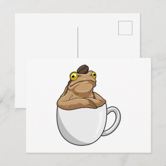 Frog Coffee Coffee Bean Postkarte (Vorne/Hinten)