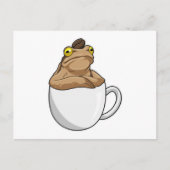 Frog Coffee Coffee Bean Postkarte (Vorderseite)