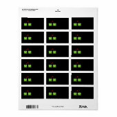 Frog Couple mit Herzen. Adressaufkleber (Vorne)