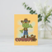 Frog Cowboy T - Shirt und Geschenke Postkarte (Stehend Vorderseite)