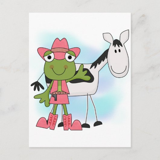 Frog Cowgirl Tshirts und Geschenke Postkarte (Vorderseite)