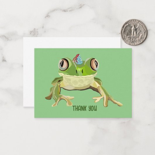 Frog Danke, Karten (Vorderseite/Rückseite Beispiel)