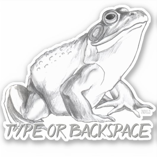 Frog Decal Custom Bullfrog Art Window Decals Aufkleber (Vorderseite)