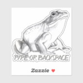 Frog Decal Custom Bullfrog Art Window Decals Aufkleber (Blatt)