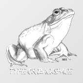 Frog Decal Custom Bullfrog Art Window Decals Fensteraufkleber (Blatt)