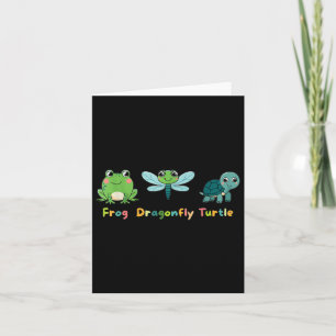 Frog Dragonfly Niedliche Kinder Tierfreunde Karte