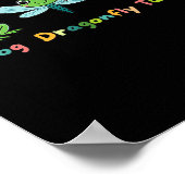Frog Dragonfly Niedliche Kinder Tierfreunde Poster (Ecke)