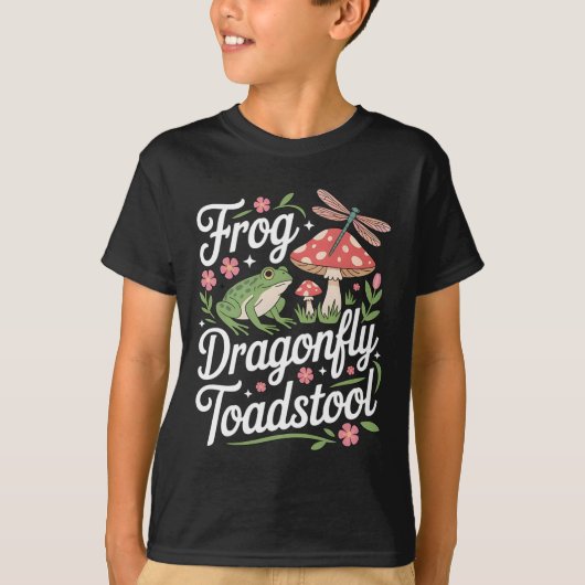 Frog Dragonfly Toadstool T-Shirt (Vorderseite)