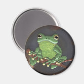 Frog Dreams Tree Frog Art Magnet (Vorderseite/Rückseite)
