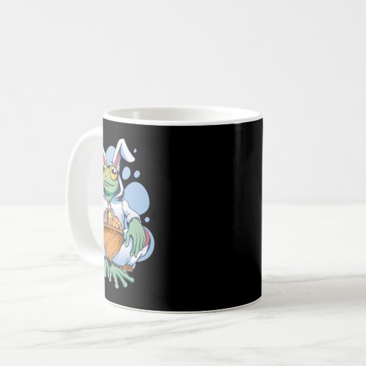 Frog Dressed As Easter Bunny With Eggs  Kaffeetasse (Vorderseite Links)