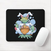 Frog Dressed As Easter Bunny With Eggs  Mousepad (Mit Mouse)