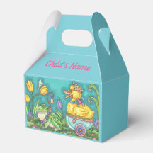 FROG & DUCK EASTER EGG GABLE FAVOR BOX Personalisi