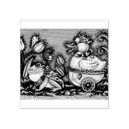 FROG & DUCK PRINCE OSTERE RUBBER-BRIEFMARKE *Benut Gummistempel