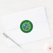 Frog Earth Day Recycling Eco Friendly Runder Aufkleber (Umschlag)