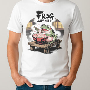 Frog Eating Ramen Kawaii Neko japanische Noodles T-Shirt