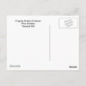 Frog, ein traditionelles Sumi-e Tinte Gemälde Postkarte (Rückseite)